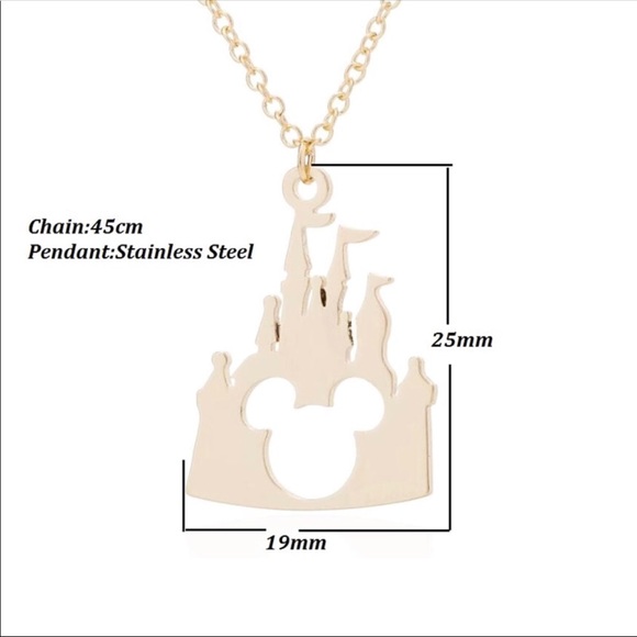 Brand New Mickey Mouse Disney Castle Necklace - Picture 3 of 6
